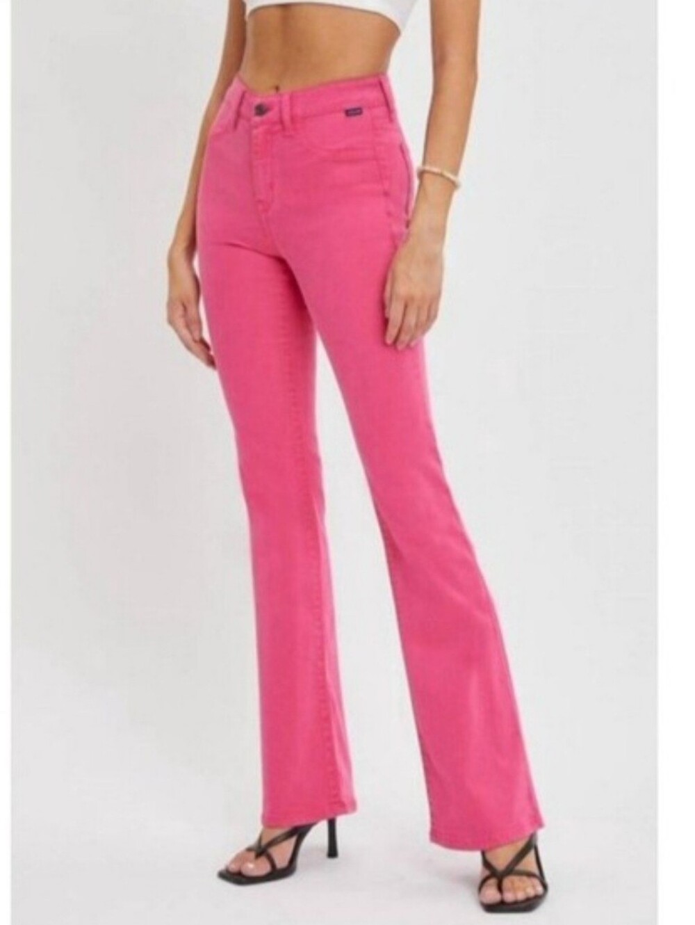 Cello Hot Pink High waisted Flare Jeans
